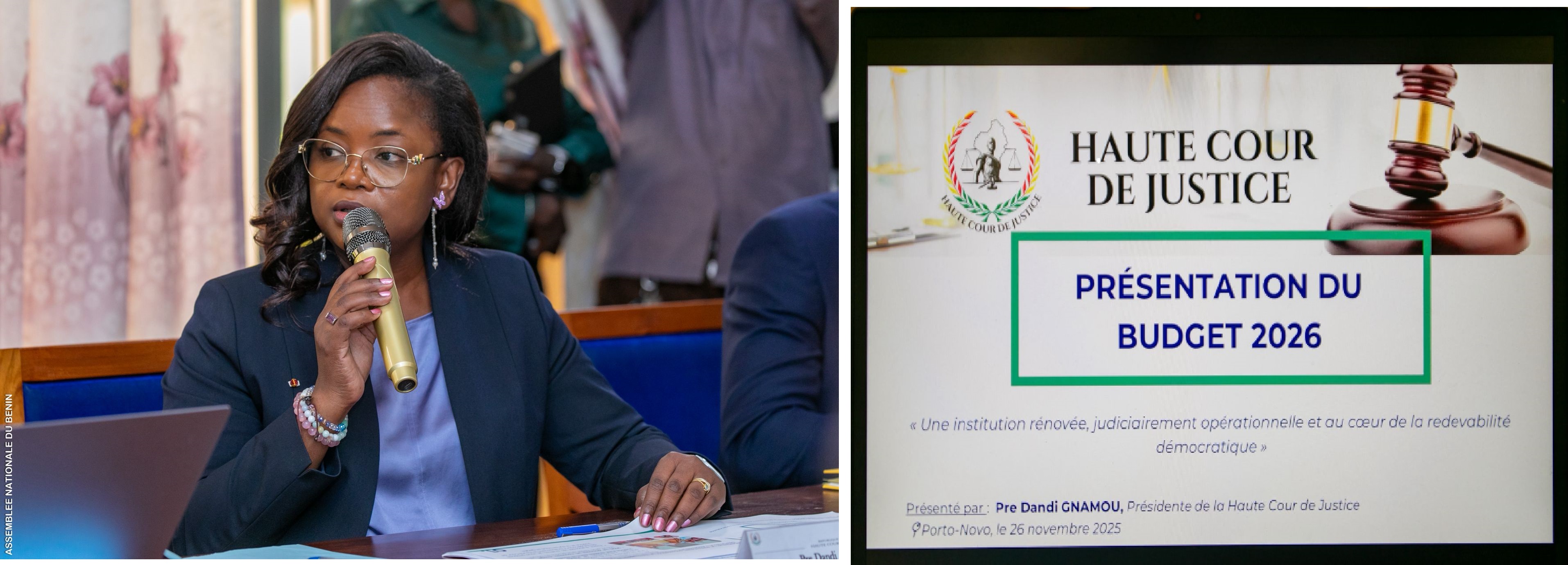 Présentation du projet de budget 2026 de la Haute Cour de Justice