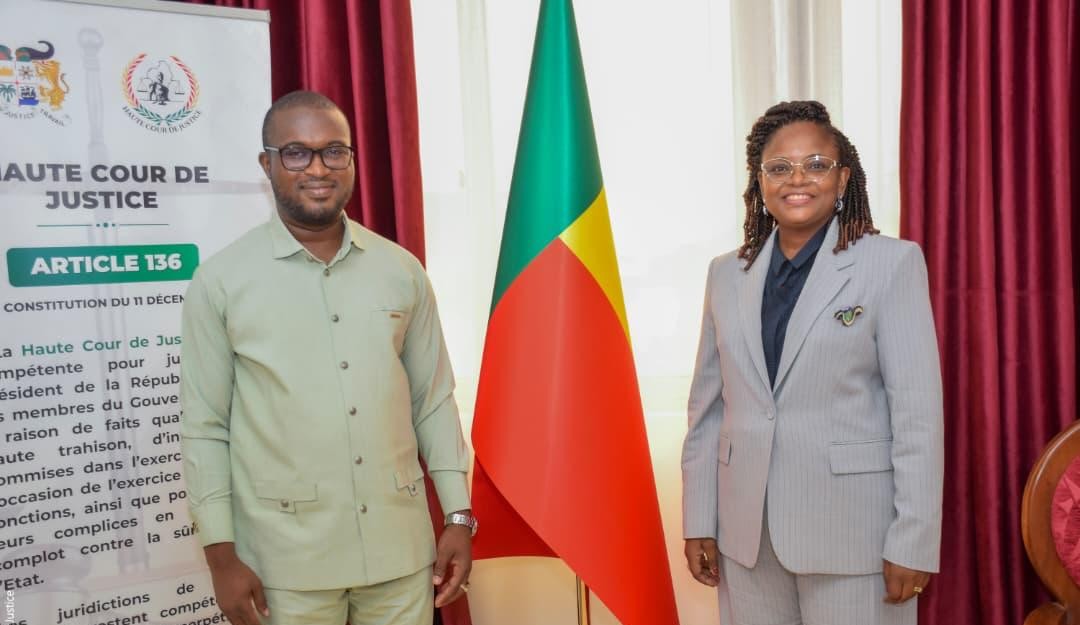 Audience à la Haute Cour de Justice : la jeunesse au cœur des échanges entre la Présidente, Pre Dandi Gnamou, et l’Honorable N’dah Kouagou Aldo Calixte Denyz