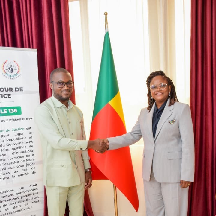 Audience à la Haute Cour de Justice : la jeunesse au cœur des échanges entre la Présidente, Pre Dandi Gnamou, et l’Honorable N’dah Kouagou Aldo Calixte Denyz